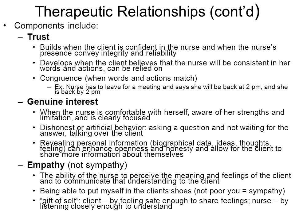 Relationship Development and Therapeutic Communication - PowerPoint PPT Presentation